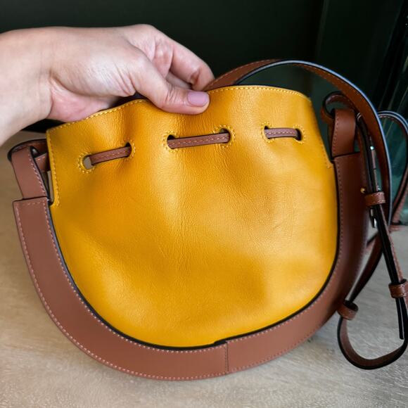318 LOEWE HORSEHOE COLORBLOCK CROSSBODY BAG YELLOW - Picture 3 of 5